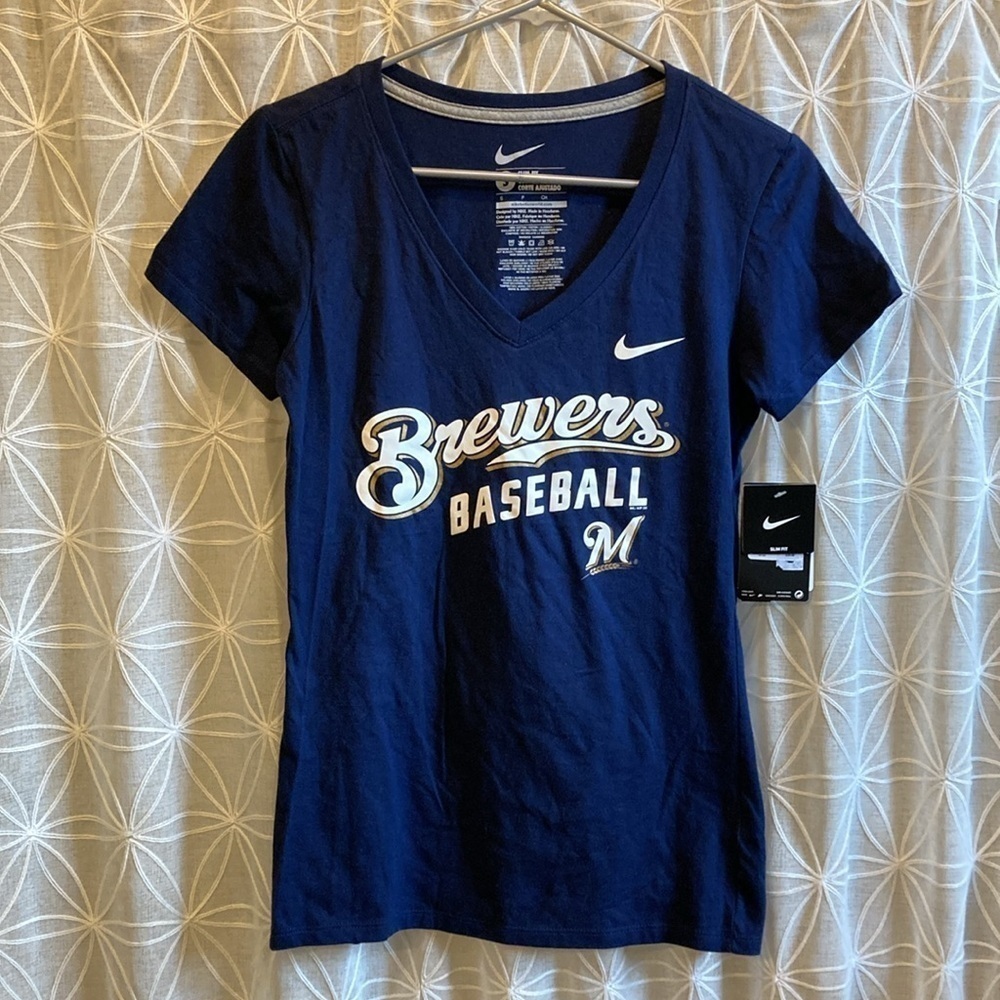 NWT Nike Brewers Baseball Shirt - Picture 7 of 8